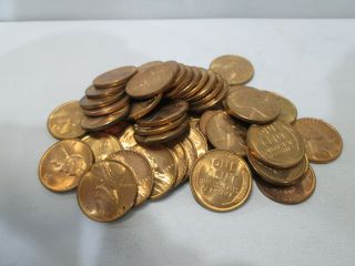 Roll Of Unc 1942 Lincoln Wheat Pennies