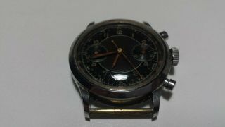 Vintage Military Style Chronograph Watch - 17 Jewel Swiss Movement