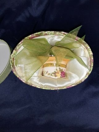 Royal Albert Old Country Roses Ocr Hat Treasure Box Fancy Porcelain