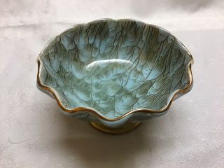 Handpainted Delftware Bowl with Brass Accents,  made In Holland 2