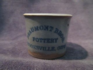 Beaumont Bros Pottery Crooksville Ohio Salesman Sample Advertising Ca