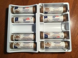 2009 (p&d) Lincoln Cent U.  S.  Wrapped 8 Roll Set From Boxes