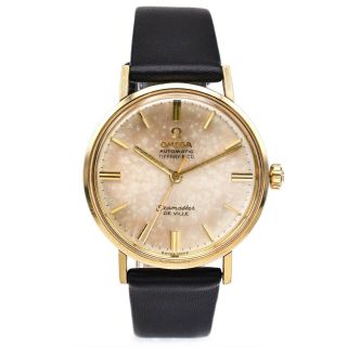 Vintage 1965 14k Gold Omega Seamaster De Ville Tiffany & Co Automatic Mens Watch