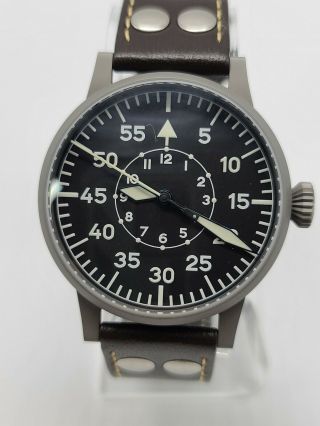 Laco Paderborn Fleiger Pilot Aviator Watch 861749 Made In Germany Swiss Movement