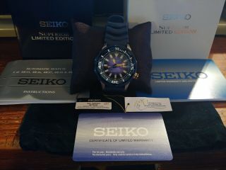 Seiko Srp 453 Limited Edition Blue & Gold Very Rare Boxes & Tags