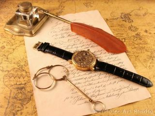 Vintage Mens Wrist Watch IWC Schaffhausen Gold Mechanical Men ' s Wristwatch Swiss 2