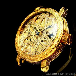 Vintage Mens Wrist Watch IWC Schaffhausen Gold Mechanical Men ' s Wristwatch Swiss 3
