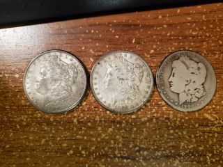 1900 P Morgan Silver Dollar Circulated 3 Coins 2 (xf) 1 Good
