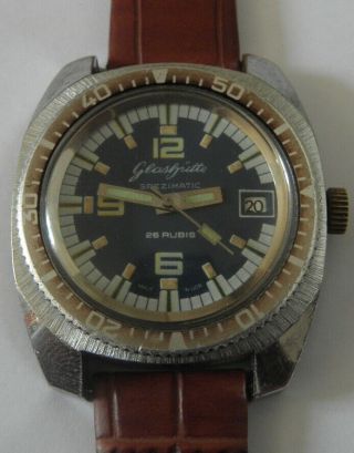 Rare - Gub - " Glashutte " - Spezimatic 26j &date Gdr Diver Wrist Watch - Men,  S