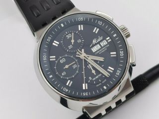 Mido All Dial 8360 Black Automatic Cosc Cal 1320 Chronograph Day/date - 42.  5 Mm