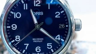 Oris Big Crown Propilot Date Blue 41 Mm Dial With Vanilla Scented Rubber Strap