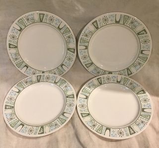 Set Of 4 Taylor Smith Taylor Taylorstone Cathay Salad Or Dessert Plates 6 5/8 " E