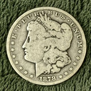 1878 - Cc Morgan U.  S.  Silver Dollar Carson City 7 Tail Feather