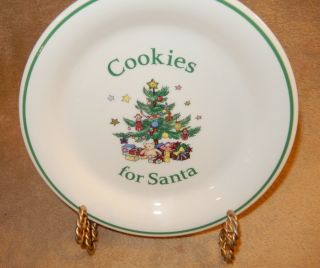 Nikko Christmastime " Cookies For Santa " 8 " Holiday Snack/salad/dessert/ Plate