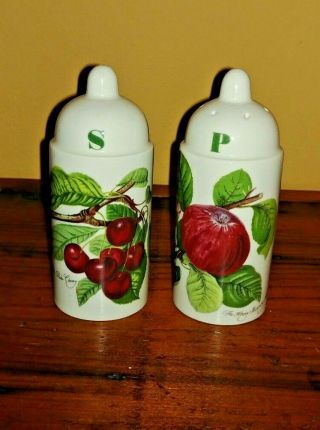 Portmeirion Pomona Salt & Pepper Shakers,  Cherry And Plum.  Is