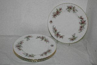 Set Of 4 Royal Albert Lavender Rose Bone China 10.  5 " Dinner Plates - England