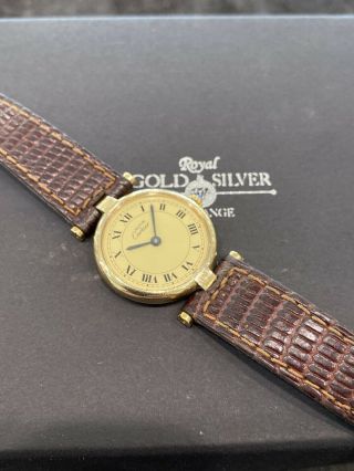 Cartier Must De Cartier Sterling Silver Vermeil Ladies Quartz Watch