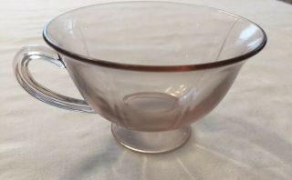 Fostoria Glass 1 Coffee Tea Cup Fairfax Orchid Purple Vintage 3.  75” Diameter Top