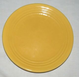 Bauer Los Angeles Vintage 9.  5/8 " Yellow Ring Ware Dinner Plate -