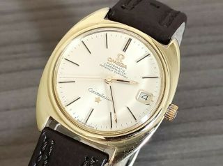 1960s Vintage Omega Constellation,  14k Gold & Steel 24j Automatic Mens Watch