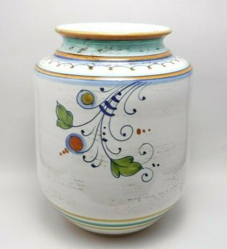 Hand Painted Deruta Pottery Vase by Gialletti Giulio Made in Italy (item b6) 3