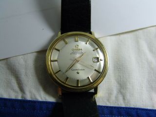 Vintage Omega Automatic Constellation Chronometer Watch Pie Pan Ss Gold