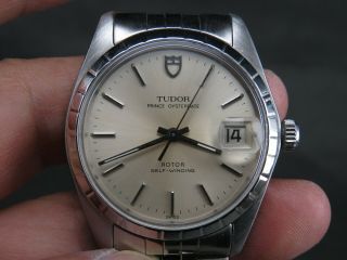 Vintage Tudor Prince Oysterdate 2784 25j Stainless Steel Swiss Auto Mens Watch
