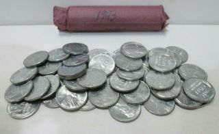 Roll Of Unc 1943 Lincoln Wheat Steel Pennies