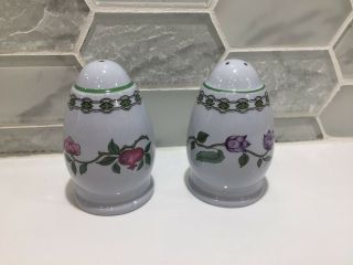 Spode Fine Stone Summer Palace W150 Salt And Pepper Shakers 2 3/4 " High