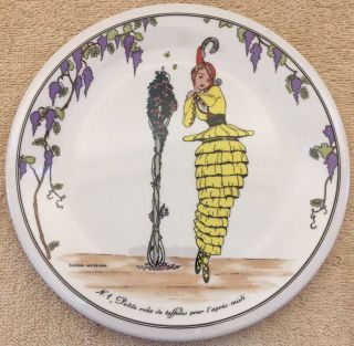 Gerda Wegener Villeroy & Boch Design 1900 No.  1 Petite Robe Art Deco 6.  5 " Plate