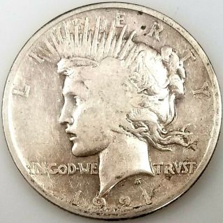 1921 Peace Dollar First Year Of The Series