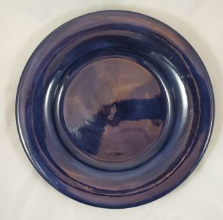 Tabletops Unlimited Espana Hand Painted Blue Serving Plate Platter 16 3/4 "