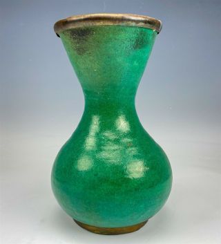 Mystery Maker Studio Hand Crafted Art Pottery Metal Mount Shelf Mantle Vase Lzo