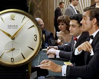 Silver - James Bond Dr No Vintage 1962 Gruen Precision (n510r) Watch 17 Jewels