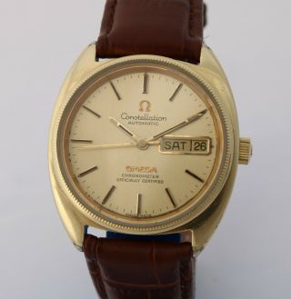 Vintage 18k Gold - Steel Omega Constellation Chronometer Ref.  Cd 168.  0057 Cal.  1021
