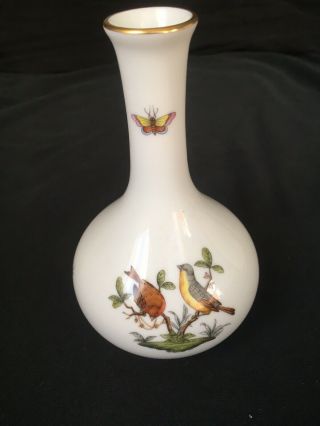 Herend Rothschild Birds Bud Vase