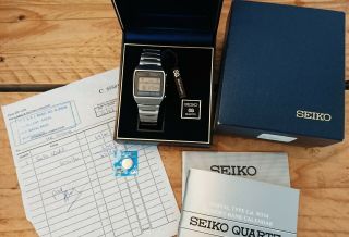 Stunning NOS Seiko M354 - 5010 LC Memory Bank Moonraker James Bond Watch 2