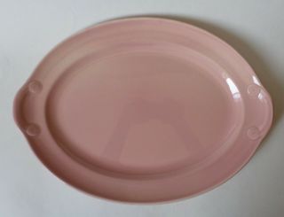 Luray Taylor Smith Taylor Tst 13 " Oval Serving Platter Tray Pastel Pink 1950 