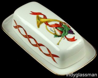 Royal Limited Holiday Harvest 1/4 Lb.  Covered Butter Dish (1 Left)