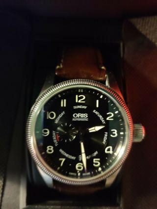 Men ' s Watch,  Lovely - Oris ' Big Crown Small Second Pointer Day ' 2