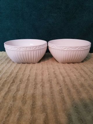 Mikasa Italian Countryside Set Of 2 Cereal / Soup Bowls White 6 1/2 "