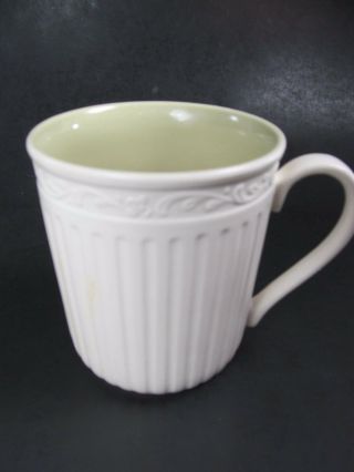 3 Mikasa Italian Sage Coffee Mug/s Cups Green White Bundle Of 3