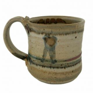 Holloman Studio Art Pottery Coffee Tea Cup Mug Signed 2