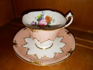 Paragon Bone China England Rose Footed Tea Cup And Saucer Pattern Shabby Chic