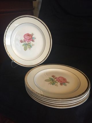 Set Of 6 Vintage Homer Laughlin - Calirose - Bread Plate,  6 1/2 " Inches