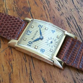 RARE c.  1950 Vintage BULOVA “ACADEMY AWARD Y” 14k Solid Yellow Gold MEN’S Watch 2