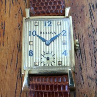 RARE c.  1950 Vintage BULOVA “ACADEMY AWARD Y” 14k Solid Yellow Gold MEN’S Watch 3
