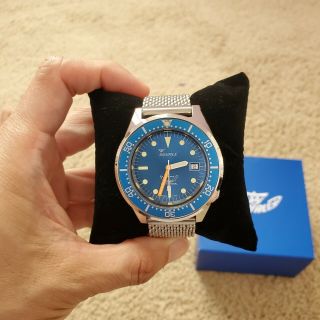 Squale 1521 50 Atmos Blue Dial Polished Case W/squale Bracelet (acquired 7/6/20)