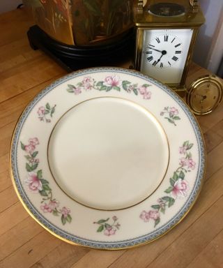 Lenox Fine China Serenade 8.  25 " Dessert Salad Plate Gold Peony Pink White Floral