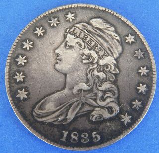 Bust Half Dollar 1835 United States Silver 50 Cent Coin Xf